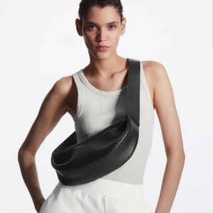 NWT COS Crossbody Black Leather Bag